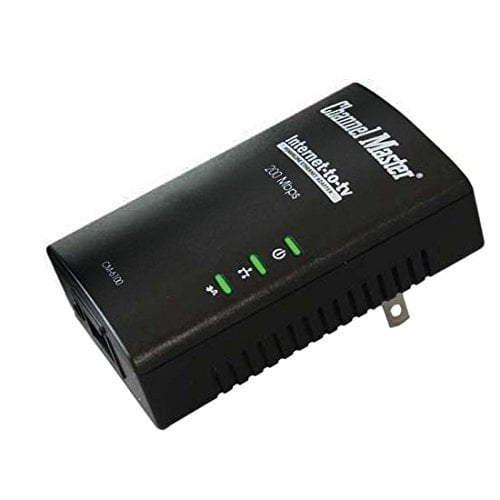 Ethernet Over Powerline Adapter Kit 1 Port Network 200 Mbps Transmission Rate MocA 11 compliant 16 Nodes Uses Existing Home Electrical System to Link Internet