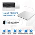 thumbnail image 4 of USB External CD/DVD Drive Type C Portable Drive-Free CD Players for Laptop PC Windows, 4 of 5