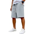 thumbnail image 2 of HAJWOH Men's Baggy Sweat Shorts Under Knee Length Casual Classic Athletic Sweat Short with Drawstring, 2 of 4