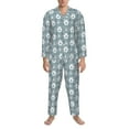 thumbnail image 3 of Naloa bead tree winter Men’s Pajamas Set - Long Sleeve Button Down Sleep Shirt and Pajama Bottoms Sleepwear Set-X-Large, 3 of 7