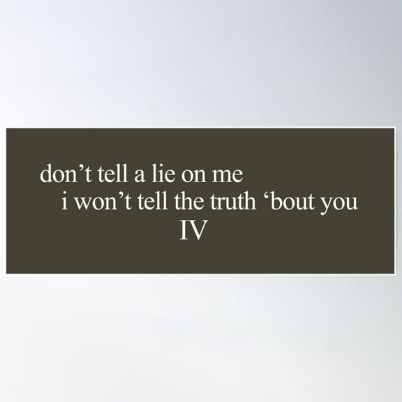 Kendrick Lamar - The Heart Part 4 - Lyrics Poster, 8x12 UNFRAMED