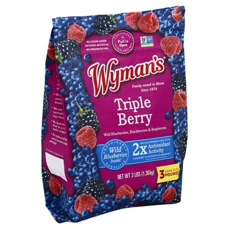 WYMAN'S OF MAINE, FRESH TRIPLE BERRY BLEND