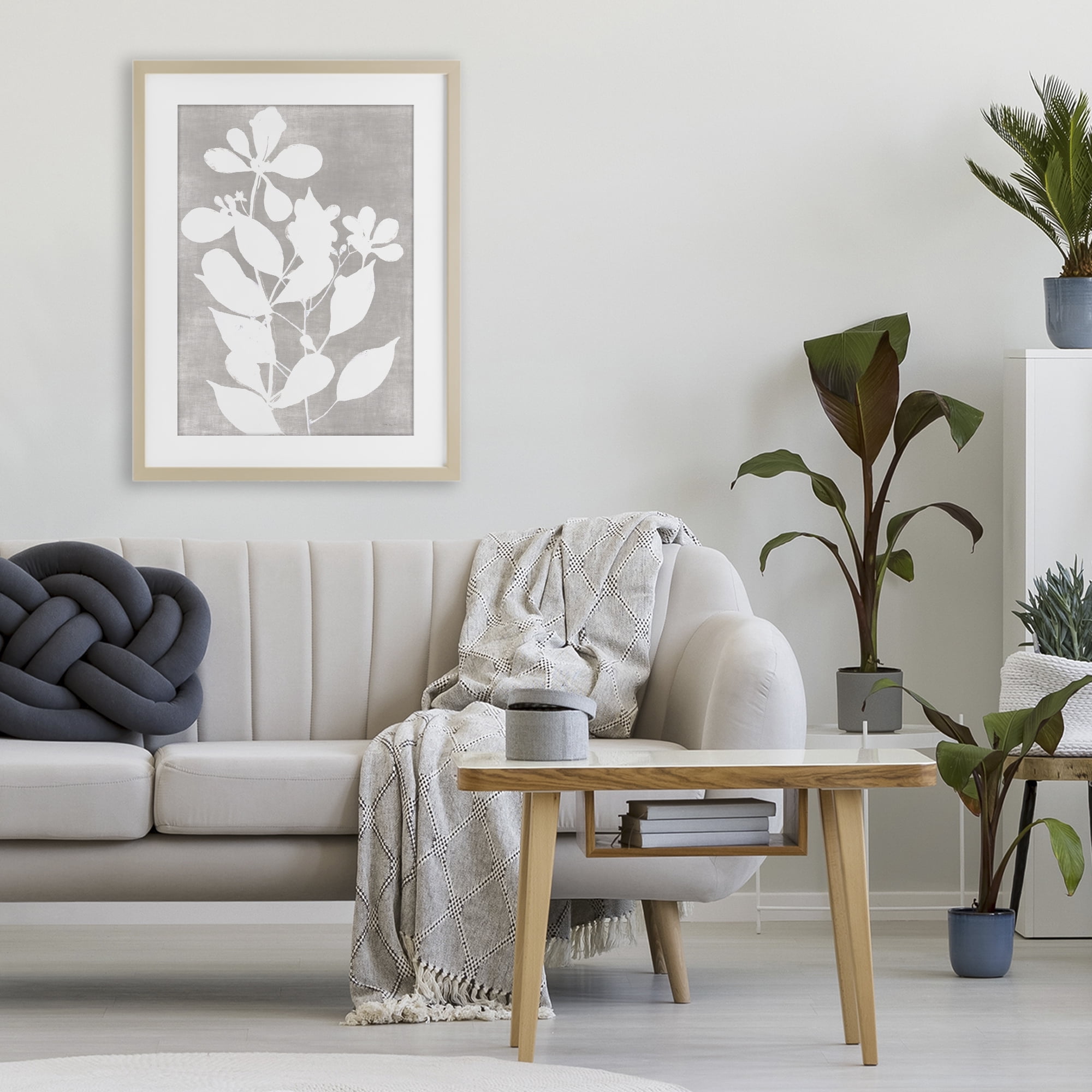 Stupell Industries Minimalist Foliage Impression Birch Framed Print Under Glass, design by Stellar Design Studio
