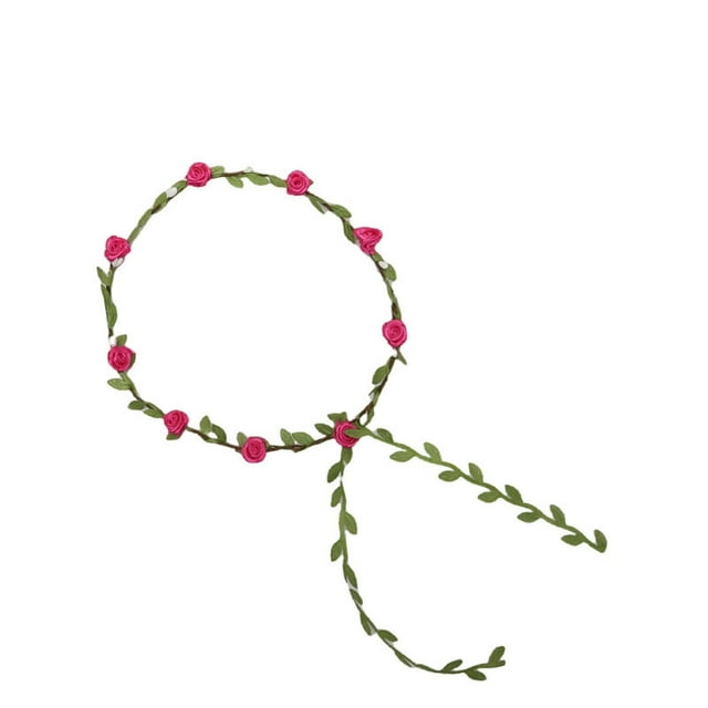 Flower Headband for Girls Beach Simulation Rose Forest Headband Flower Wreath Photo Prop