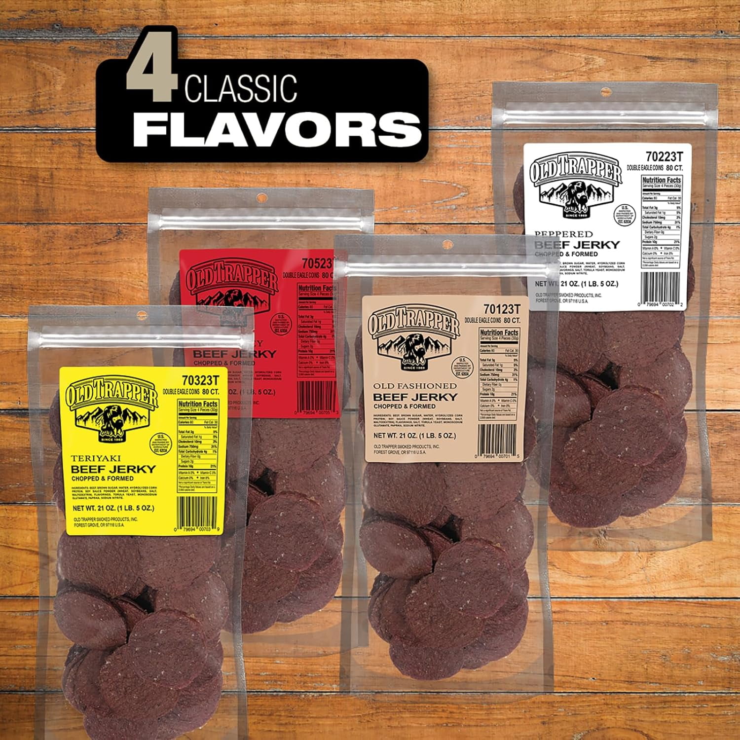Old Trapper Double Eagle Coins Old Fashioned Beef Jerky 21 oz