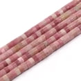 thumbnail image 1 of Granjero Gordo 1 pieza de almohadilla de cuentas de piedra natural texturizada rosa de 2 * 4 mm, material de accesorio de pulsera semiacabada DIY, 1 of 5