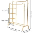 thumbnail image 3 of Miumaeov Clothes Rack Metal Garment Rack Skirts Dress Display Rack Free Standing Gold, 3 of 10