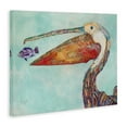 thumbnail image 2 of Stupell Industries Pelican's Lost Supper Fish and Patterned Feathers Canvas Wall Art Design by Lisa Morales, 2 of 5