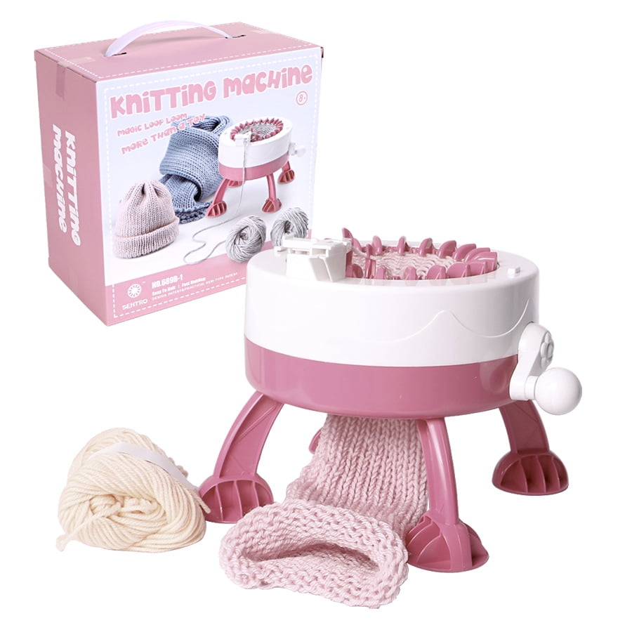 Knitting Machine Knitting Loom Machines Weaving Loom Kit for Sock//Hat//Pumpkin Knitting Board Rotating Double Knit Loom Machine for Adults or Kids 22 Needles Smart Knitting Round Loom