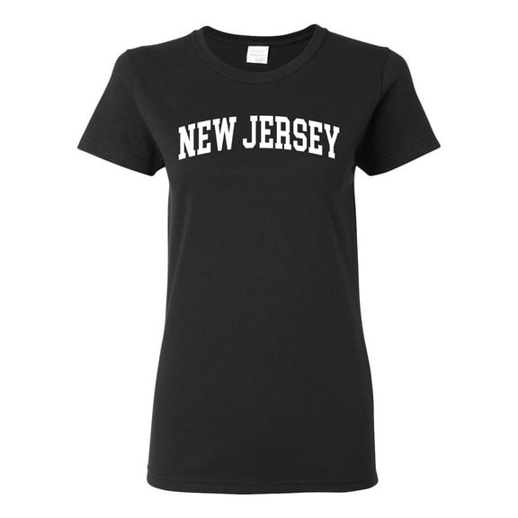 Wild Bobby State of New Jersey College Style Women Graphic Tee
