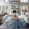 thumbnail image 4 of Blue Large Area Rug 8x10 FT, Non Slip Living Room Throw Carpet, Retro Oil Painted Modern Abstract Art Washable Soft Indoor Outdoor Carpet Non-Shedding Rug for Bedroom Dining Room, 4 of 9