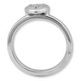 thumbnail image 2 of Bague en Argent Sterling Stackable Expressions Cœur Diamant Taille 8, 2 of 3