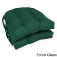 thumbnail image 2 of Blazing Needles  16-inch U-shaped Dining Chair Cushions (Set of 2) - 16" x 16" Forest Green, 2 of 5
