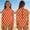 Orange, variant on FSYBOA Girls One-piece Swimsuits, Summer Holiday Casual Long Sleeve Kids Bathing Suits Hot Pink Size 6T