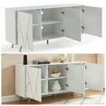 thumbnail image 4 of EDYO LIVING 63" Large Sideboard Buffet Cabinet, Kitchen Storage Cabinet with 4 Doors Standing Accent Cabinet Off-white, 4 of 7