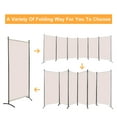 thumbnail image 2 of YASRKML Portable Folding Privacy Screen for Office Steel Frame & Polyester Fabric Beige, 6 Count, 2 of 6