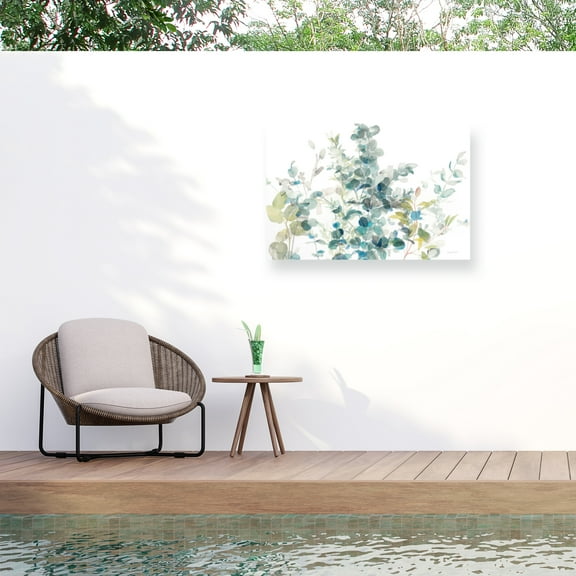 Danhui Nai 'Eucalyptus I White Crop' Outdoor All-Weather Wall Decor
