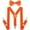 Orange, variant on Child Kids Suspenders Bowtie Set - Adjustable Suspender Bowtie Set for Boys and Girls - fit 6 Years to 5 Feet Tall