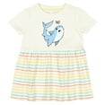 thumbnail image 3 of Inktastic Hi Cute Shark Girls Baby Dress, 3 of 5