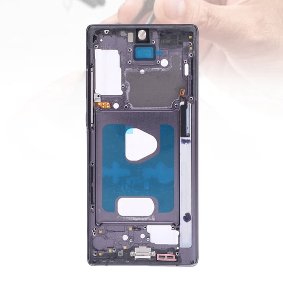 Bisel Del Marco Medio Del Teléfono, Placa Del Marco Medio Del Teléfono Bisel De La Carcasa Instalación Profesional A Prueba De Desgaste Metal Negro Con Kit De Herramientas Para