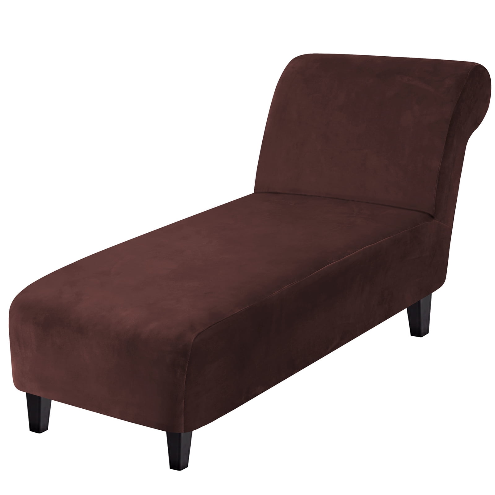 Rosnek Velvet Chaise Lounge Slipcover, Stretch Armless Chaise Lounge