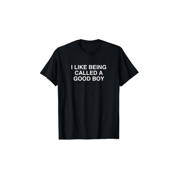 Camiseta extragrande para mujer. Divertida camiseta gráfica para hombre con la frase "Me gusta que me llamen buen chico". Manga corta de algodón negra. Ropa informal de verano cómoda y versátil.