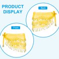 thumbnail image 4 of Uxcell Women's Belly Dance Hip Scarf with Sequins Triangle Wrap Skirts Waist Chain for Party Costume Performance Yellow, 4 of 7