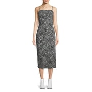 Scoop Slip Midi Dress Snake Print Women's