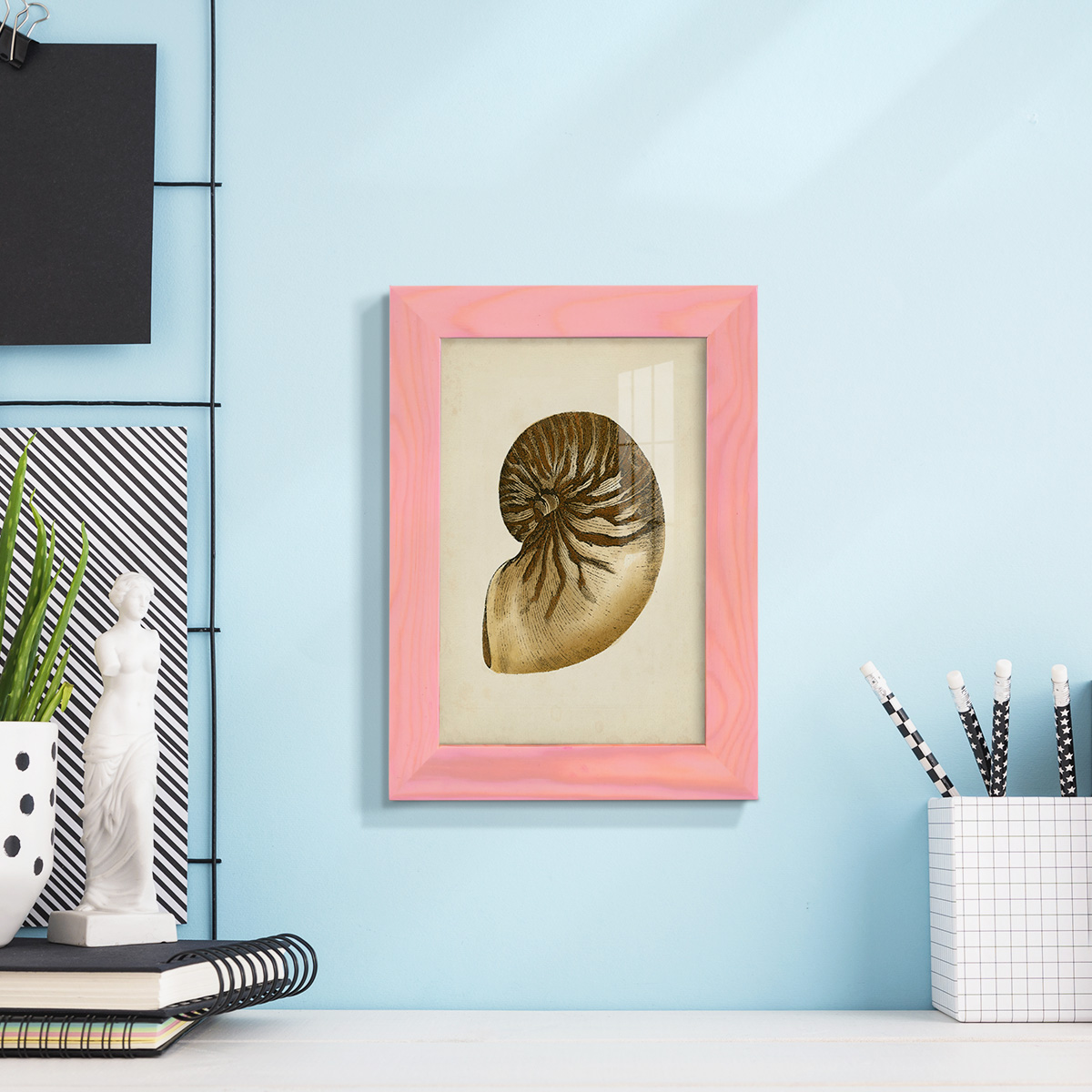 Sealife Collection V - Framed Print w/glass - Sunset Pink
