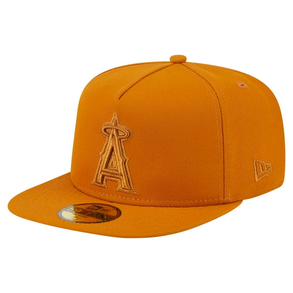 Men's New Era Orange Los Angeles Angels Color Pack A-Frame 59FIFTY Fitted Hat