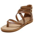thumbnail image 2 of Sandalias Mujer Estilo Plano Verano Sencillo Tacón Bajo Retro Zapatos de Mujer Cómodos y Versátiles, 2 of 4