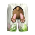 thumbnail image 5 of Gaeub Brown Bunny Printed Men's Short Pajama Pants, Lightweight Lounge & Sleep Bottoms Keep You Cool - 3X-Large, 5 of 9