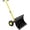 Yellow, variant on Lumiparty Snow Shovel with Wheels, Snow Pusher Shovel with Snow Removal Adjustable Angle & Height Handle, for Driveway, Pavement, 29"W X 19.3"H, Red
