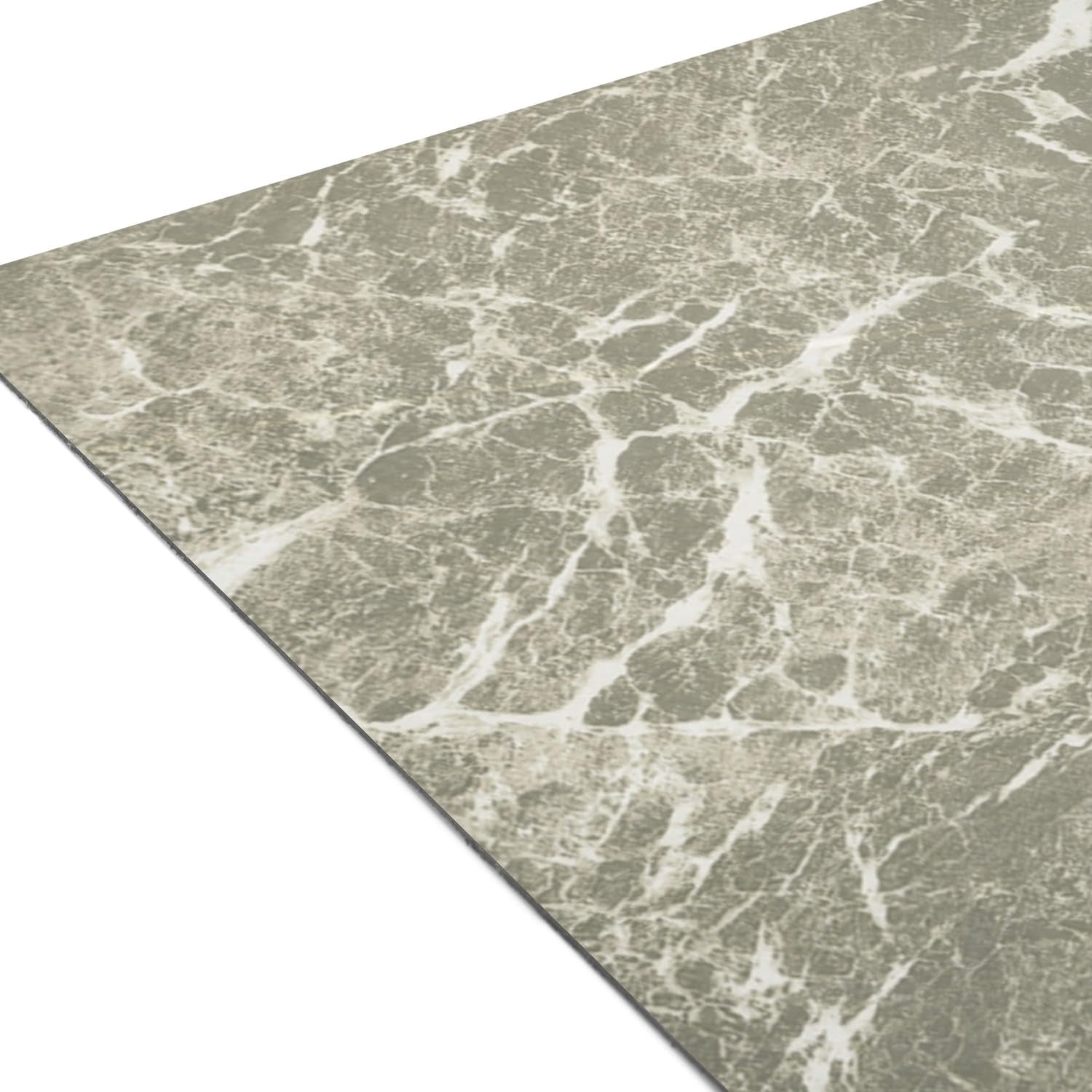 Nexus Self Adhesive 12-inch Vinyl Floor Tiles  20 - 12" X Grey Marble Peel & Stick Diy Flooring For Kitchen Dining Room Bedrooms Bathrooms By Home Decor