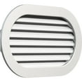 thumbnail image 2 of Ekena Millwork 16"W x 14"H Horizontal Round Ended (21"W x 19"H Frame Size) Functional, PVC Gable Vent with 1" x 4" Flat Trim Frame, 2 of 14