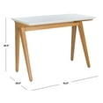 thumbnail image 5 of SAFAVIEH Reid Solid Modern Glam Writing Desk, Oak/White, 5 of 11