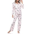 thumbnail image 2 of White Mark Women's Long Sleeve & Pants Floral Pajama Set, 2 of 5