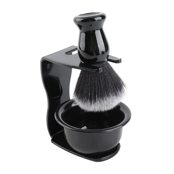 Herramienta de Afeitar de Barba de Pincel de Afeitar, Juego de Afeitar de Barba de Soporte, Regalo de Cumpeados Negros Duraderos para el Padre Barbero USA Hombres