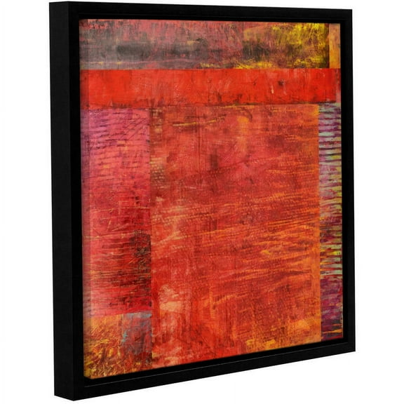 ArtWall Kevin Calkins "Essence of Red" Gallery-Wrapped Floater-Framed Canvas
