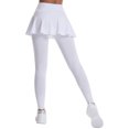thumbnail image 6 of Razzly Women's Solid Color Pleated Sports Skirt Pants High Waist Lifting Yoga Skirt for Tennis and Training(White,S), 6 of 6