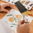 thumbnail image 4 of MUZHIYUA 20 Pcs Paint Brushes for Acrylic Painting Black, 4 of 7
