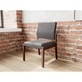 thumbnail image 4 of Pemberly Row Waiting Reception Armless Guest Chair Wood Frame in Gray, 4 of 5
