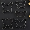 thumbnail image 5 of Huayishang Cake Pop Mold Butterfly Cookie Mold 5 Pieces Butterfly Shape Stainless Steel Metal Cookie Cutter Mold Durable Non-Stick Cake Biscuit Mold, Kitchen Essentials Clearance Sale, 5 of 9
