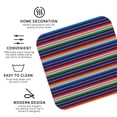 thumbnail image 3 of Honeii Mexican Blanket stripes Print Leather Coaster Set of 4, Ideal for Safeguarding Your Furniture from Drinks Spills and Effortless cleanup-Square, 3 of 6