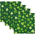thumbnail image 5 of Coolnut St Patrick's Day Clover Cloth Napkins Set of 6, Oversized Washable Reusable Polyester Dinner Table Napkins for Family, Restaurant, Party Decor, 20 x 20 Inch, 5 of 7