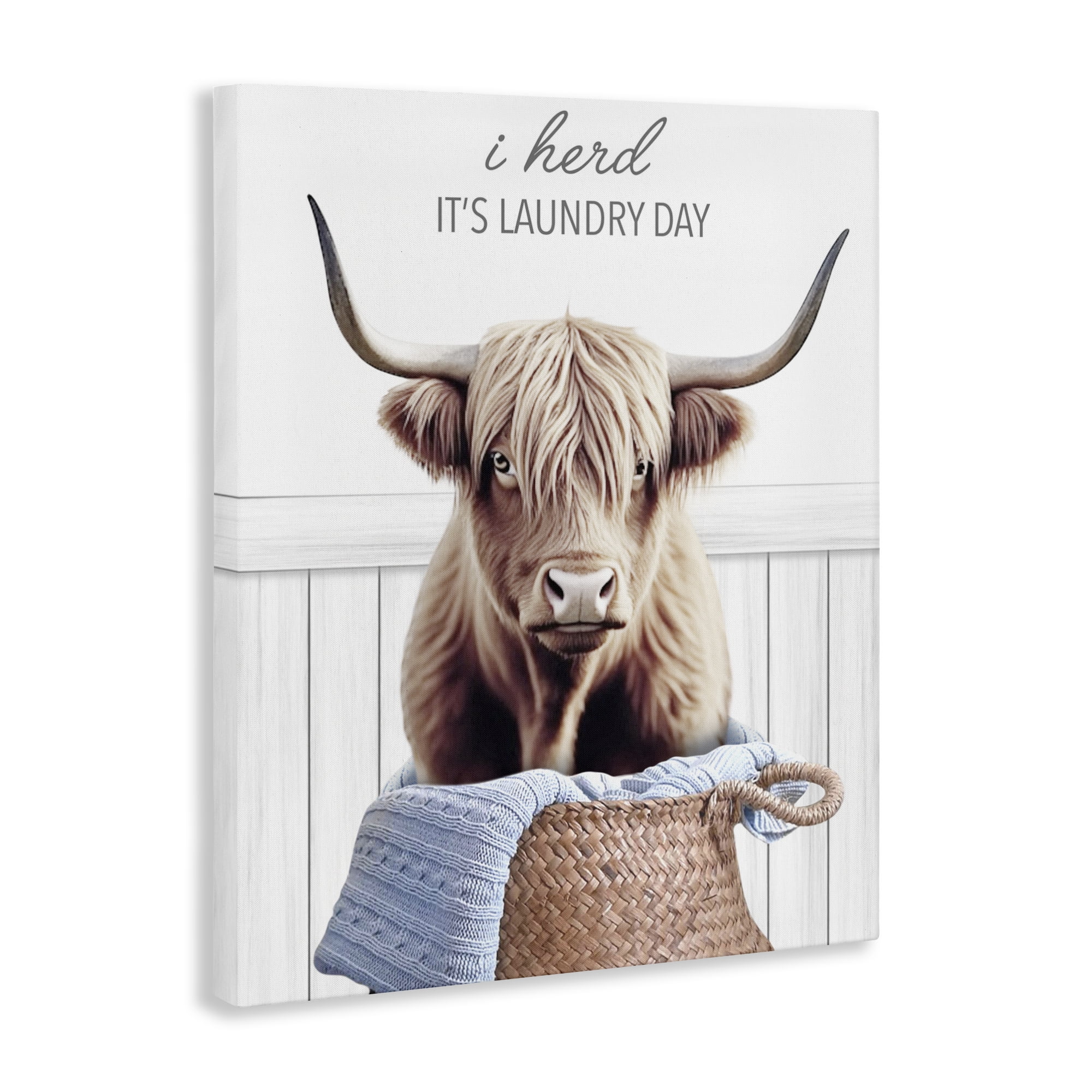 Herd It's Laundry Day Canvas Wall Art, design by Marcus Prime