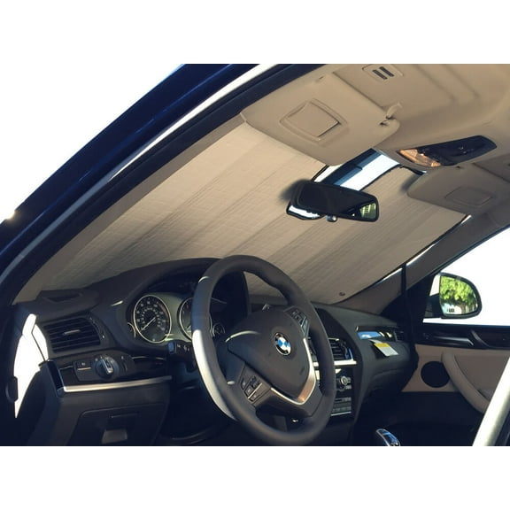 HeatShield, The Original Windshield Sun Shade, Custom-Fit for BMW X4 SUV 2015, 2016, 2017, 2018, Silver Series