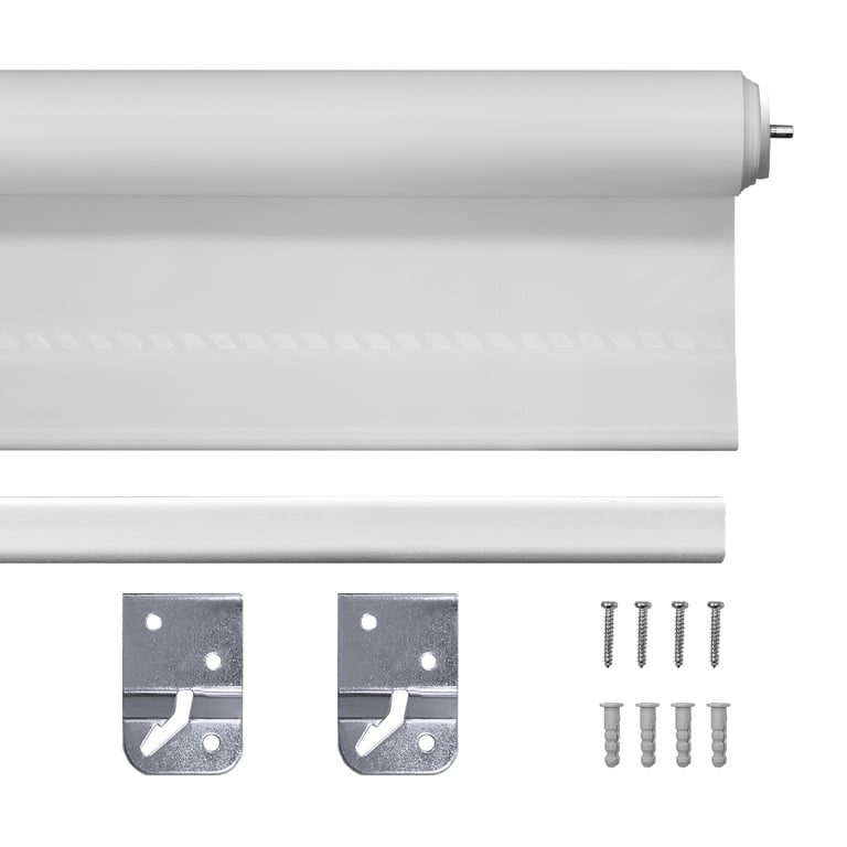 Cordless Light Filtering Tear-to-Fit Roller Shade 37.25" x 72" White photo 5