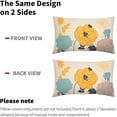 thumbnail image 4 of Navy Blue Yellow Foral Pillow Covers 12X20 Inch Spring Summer Outdoor Linen Lumbar Pillow Cases Turquoise Beige Flowers Recgantle Throw Pillows Set of 2 Home Decor for Living Room Bedroom Bed Cushion, 4 of 6