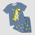 thumbnail image 2 of Caqnni Toddler Baby Boy Girls Summer T Shirt Elastic Waist Pockets Elastic Shorts Set 2 Piece Outfit Cartoon Print Set 3 6 12 18 MonthsSummer Pjs Kids Gift 2PCS Pajamas Outfits (5-6 Years), 2 of 4
